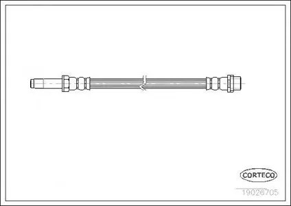 CORTECO 19026705 Шланг тормозной пер.+зад. L=515 Mercedes Sprinter , VW LT 95>