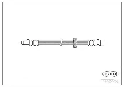CORTECO 19027752 Шланг тормозной задн. L=285 Volvo S60S80 all 98>