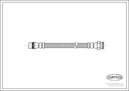 CORTECO 19030299 Шланг тормозной задний (190mm)
