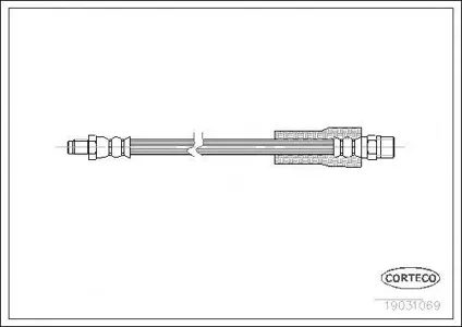 CORTECO 19031069 Шланг тормозной Audi A8 94-02 задний [250mm]