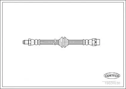 CORTECO 19031636 Шланг тормозной перед. L=555 BMW E65E66E67 3.0D3.0-6.0i 01-09
