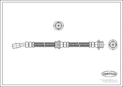 CORTECO 19032303 Шланг тормозной перед. L=407 Suzuki Baleno 95>