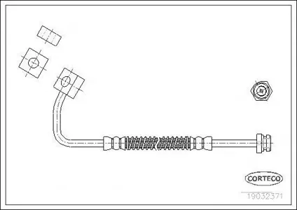 CORTECO 19032371 Шланг тормозной Kia RETONA (CE) 2.0 16V [200005-.]