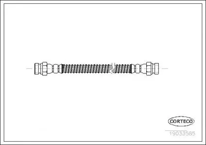 CORTECO 19033585 Шланг тормозной перед. левый Hyundai Getz 1.11.31.4 02>