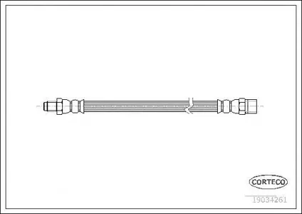 CORTECO 19034261 Шланг тормозной Mercedes Sprinter 96-06 (545мм)