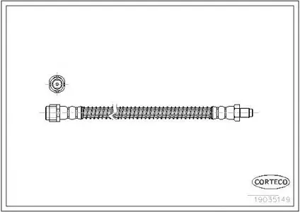 CORTECO 19035149 Шланг тормозной задн. L=325 Mercedes W204S204W220 09>