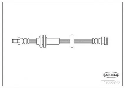 CORTECO 19035270 Шланг тормозной перед. L=415 Citroen Jumper , Peugeot Boxer 2.23.0 06>