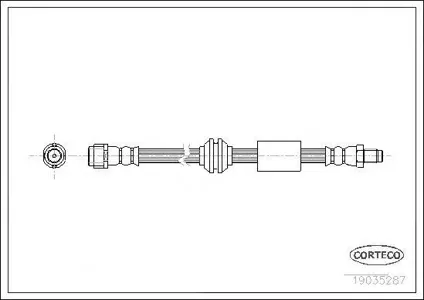 CORTECO 19035287 Шланг тормозной перед. Mercedes W251 06>