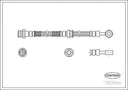 CORTECO 19035880 Шланг торм. Hyundai Tucson -0310