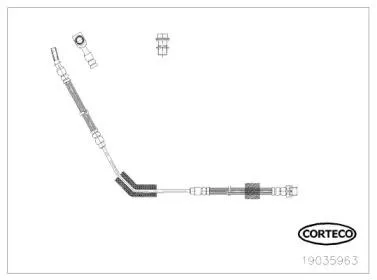 CORTECO 19035963 Шланг тормозной перед.