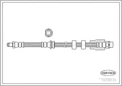 CORTECO 19036135 Шланг тормозной перед. L=440 BMW E90E91E92 05>