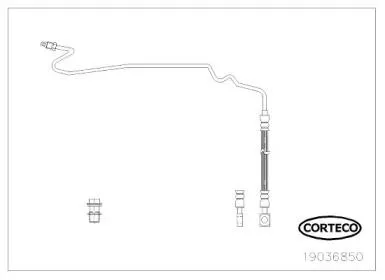 CORTECO 19036850 Трубка тормозная задняя (R)
