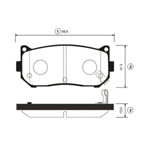 CTR GK0516 Колодки торм.задние (=CKKK10) Kia Shuma 98>Clarus 1.5i-2.0i с ABS 96-00
