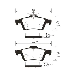 CTR GK0659 Колодки торм.задние (ЗАМЕНА=CKMZ-13) Ford Focus 04- Mazda 3 Opel Vectra C Volvo S40