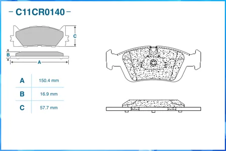 CWORKS C11CR0140 Колодки торм. BMW 1 (E81) 032007 - по н.в. перед.