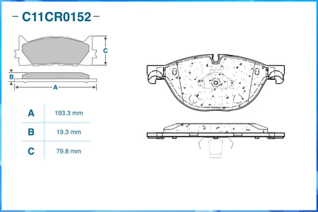 CWORKS C11CR0152 Колодки торм. BMW B7 (F01 F02) 032009 - по н.в. перед.