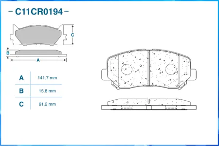 CWORKS C11CR0194 Колодки торм. Mazda CX-5 12- перед.