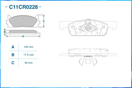 CWORKS C11CR0228 Колодки торм.передние