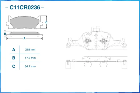 CWORKS C11CR0236 Колодки торм.передние