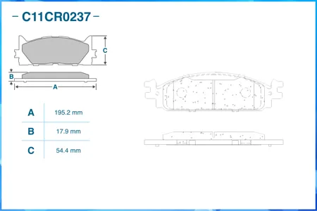 CWORKS C11CR0237 Колодки торм. Ford USA EXPLORER 102010 - по н.в. перед.