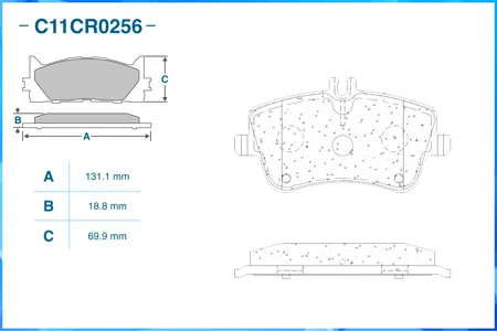 CWORKS C11CR0256 Колодки торм. Mercedes C-CLASS (W203) 052000 - по н.в. перед.