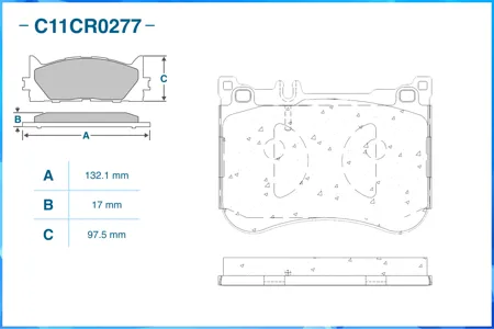 CWORKS C11CR0277 Колодки торм. Mercedes E-CLASS (W213) 042018 - по н.в. перед.