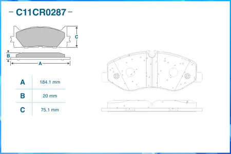 CWORKS C11CR0287 Колодки торм.передние