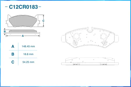 CWORKS C12CR0183 Колодки торм.задние к-кт