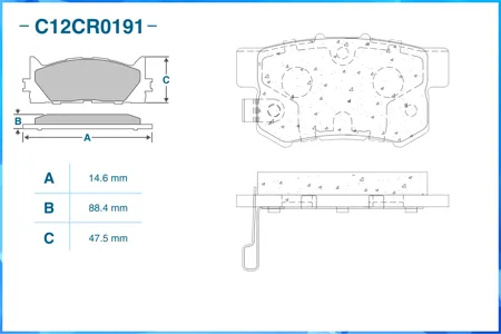 CWORKS C12CR0191 Колодки торм.задние