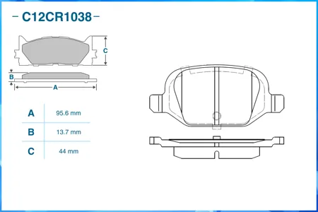 CWORKS C12CR1038 Колодки торм.задние
