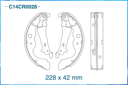 CWORKS C14CR0028 Колодки торм.барабанные задние