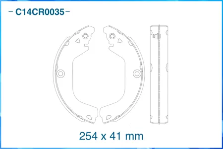 CWORKS C14CR0035 Тормозные колодки задние барабанные