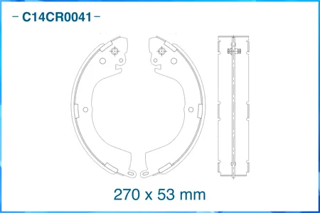 CWORKS C14CR0041 Колодки торм.барабанные задние