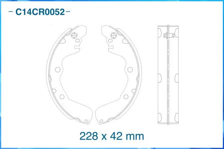 CWORKS C14CR0052 Колодки торм.задние барабанные