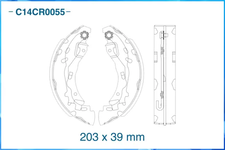 CWORKS C14CR0055 Колодки торм.барабанные к-кт