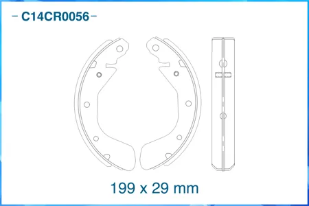 CWORKS C14CR0056 Колодки торм.барабанные задние