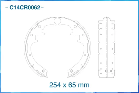 CWORKS C14CR0062 Колодки тормозные задние, барабанный тормоз