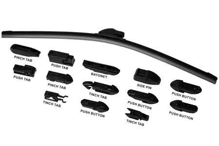 CWORKS D20CR0021 Щетка стеклоочистителя к-кт с адаптерами 530mm бескаркасн.