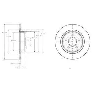 DELPHI BG3873 Диск торм. зад.[278x11] 5 отв.