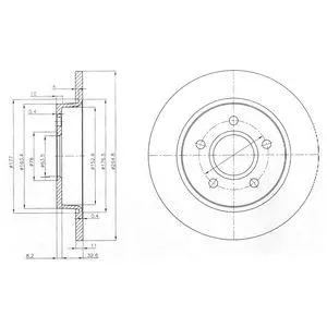 DELPHI BG3896 Диск торм.задний Ford Focus 1.41.6 04>