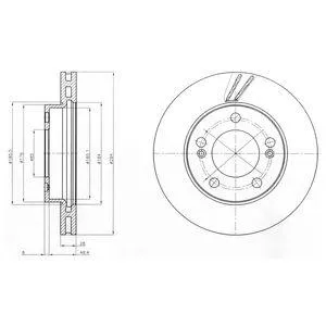 DELPHI BG4206 Диск торм.(2шт в уп) SsangYong ACTYONREXTON I 2001 =>