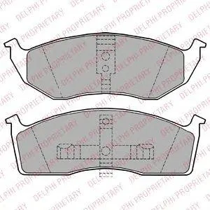 DELPHI LP1164 Колодки торм.передние