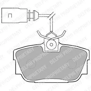 DELPHI LP1541 Колодки торм.задние VW T4 1990 =>