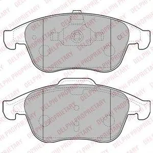 DELPHI LP2181 Колодки торм.передние