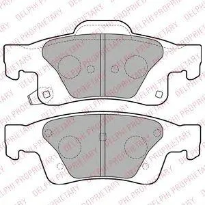 DELPHI LP2251 Колодки торм. зад