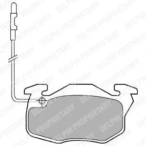 DELPHI LP490 Колодки торм. 