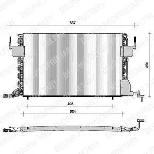 DELPHI TSP0225021 Радиатор кондиционера