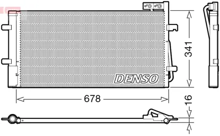 DENSO DCN02035 Радиатор кондиционера