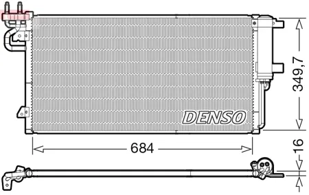 DENSO DCN10045 Радиатор кондиционера