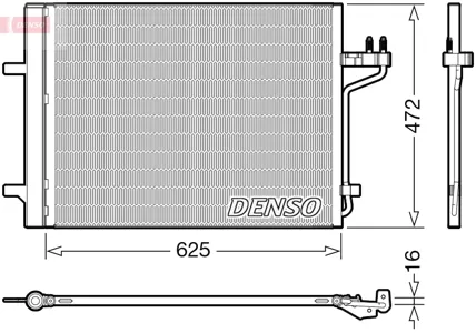 DENSO DCN10047 Радиатор кондиционера